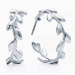 Tiffany & Co. Olive Leaf Hoop Earrings